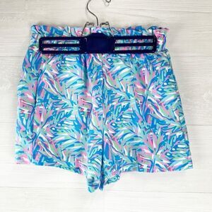 Simply Southern Palm Printed Pull On High Waist Shorts